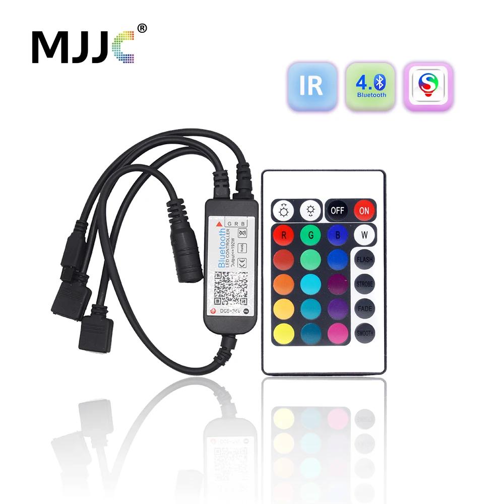 RGB Controller 24V 5V DC 12V Mini Control Bluetooth 24 Key IR Remote 1 to 1/2/3 Output Music 5050 RGB LED Strip Ligh
